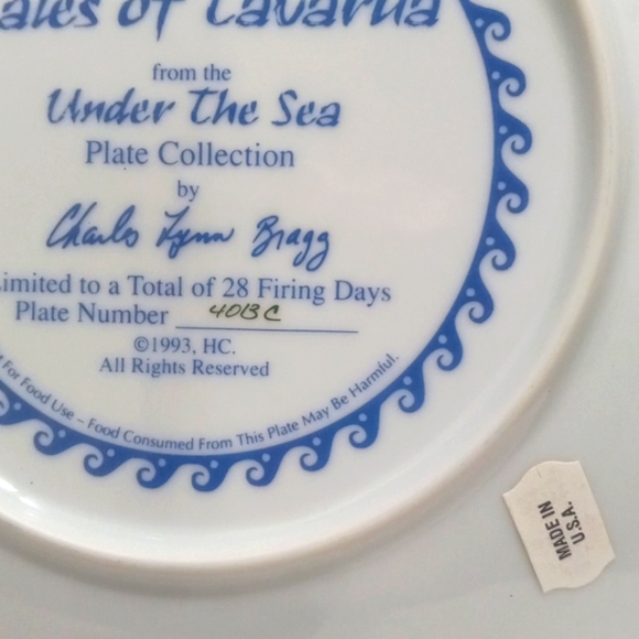 Hamilton,Tales of Tauarna Plate, Vintage Porcelain Plate W/Dolphins - Picture 4 of 6